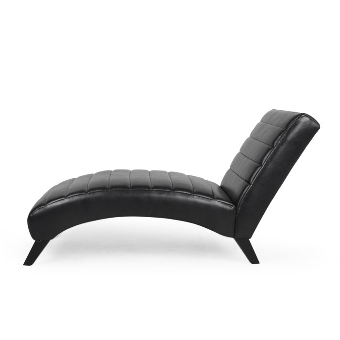 Orren Ellis Hornstein Faux Leather Armless Chaise Lounge & Reviews Wayfair